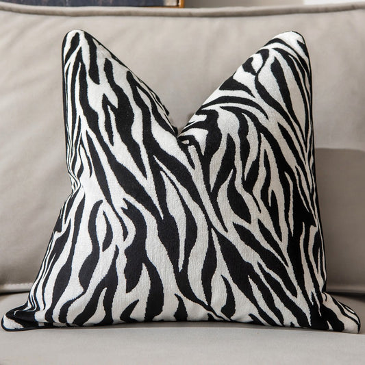 LUXOR ZEBRA PILLOW-BLACK/WHITE